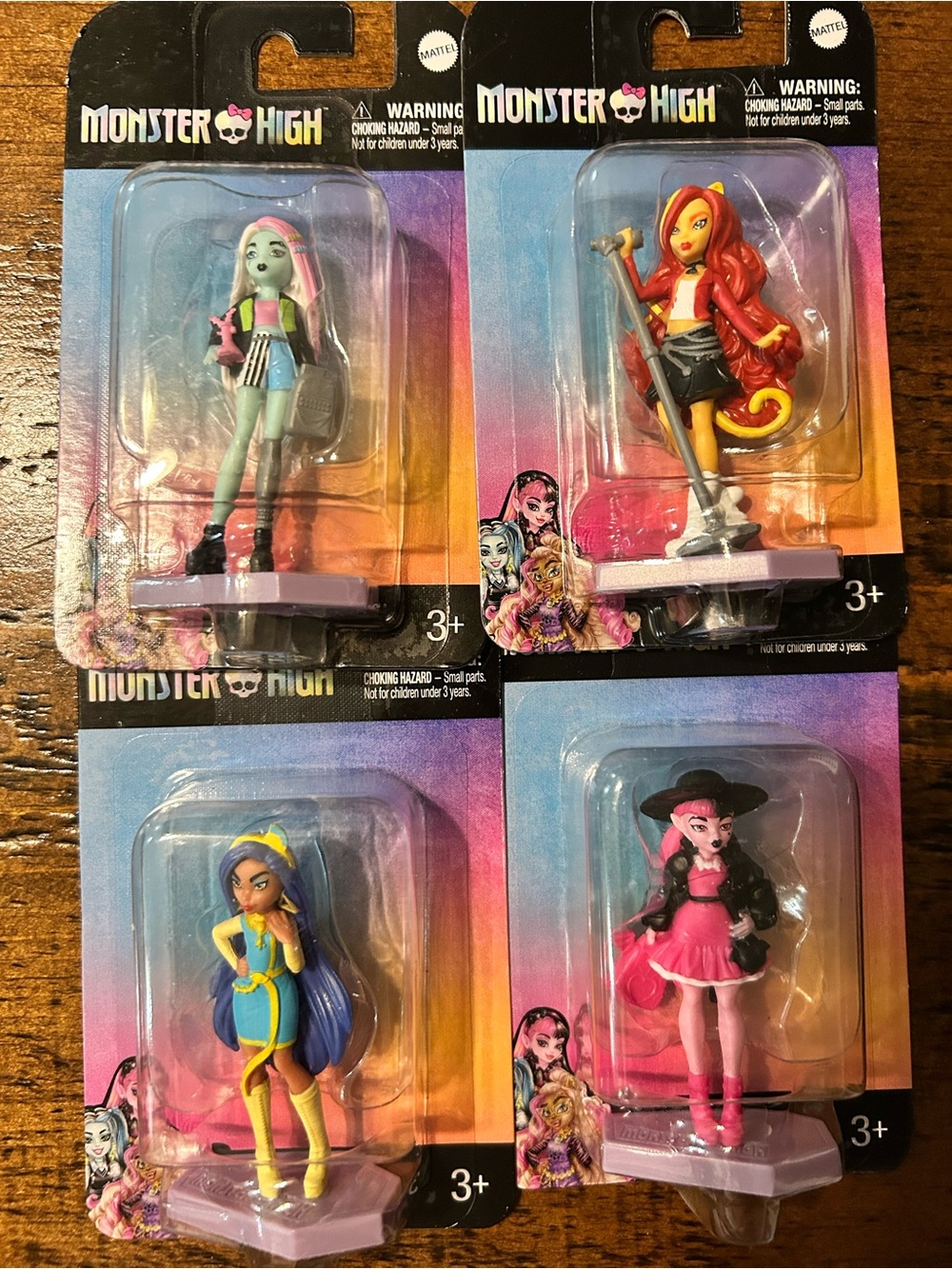 NEW Set of 4 Mattel Monster High Collectible Mini Figures Cake Toppers Toys